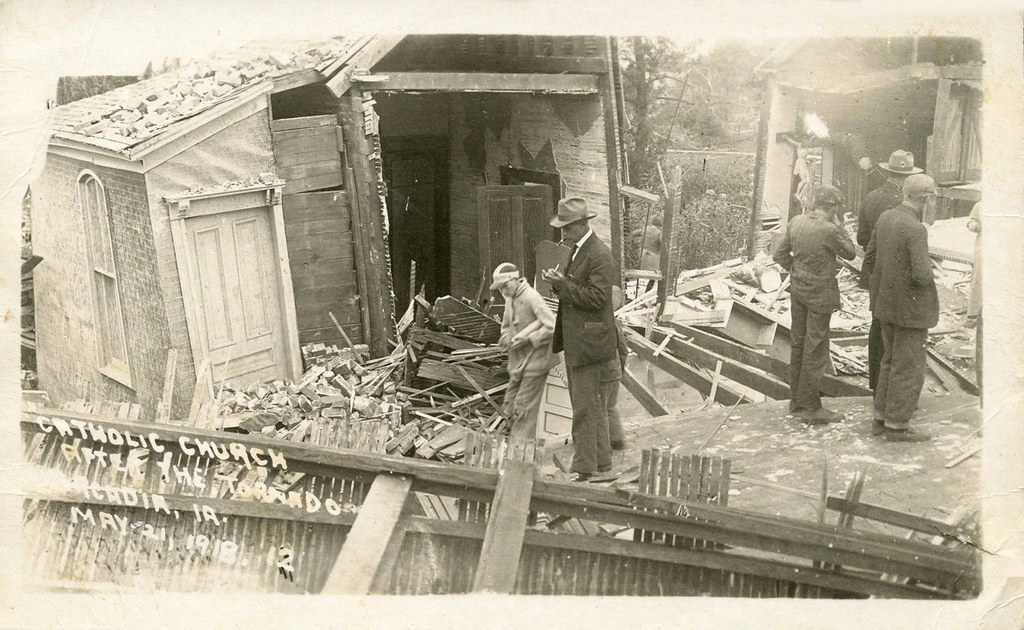 Arcadia Tornado 1918 Arcadia, Iowa Catholic Church after… Flickr