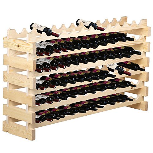 Topeakmart Wooden Stackable Wine Rack SixTier 72 Bottles … Flickr