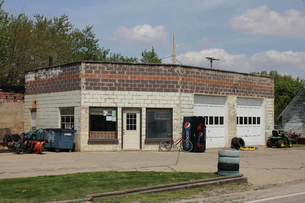 Gas Station Rhodes, IA Formerly a Phillips 66 station. Flickr
