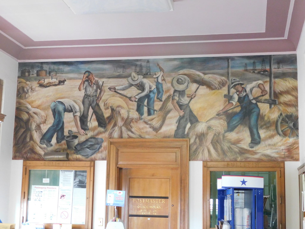 Russell, Kansas Post Office Mural New Deal mural entitled … Flickr
