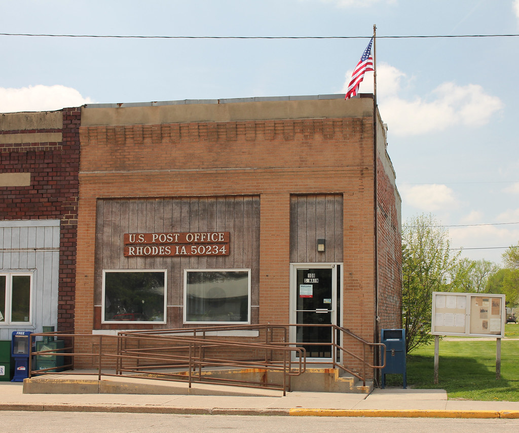 Post Office Rhodes, IA Tom McLaughlin Flickr