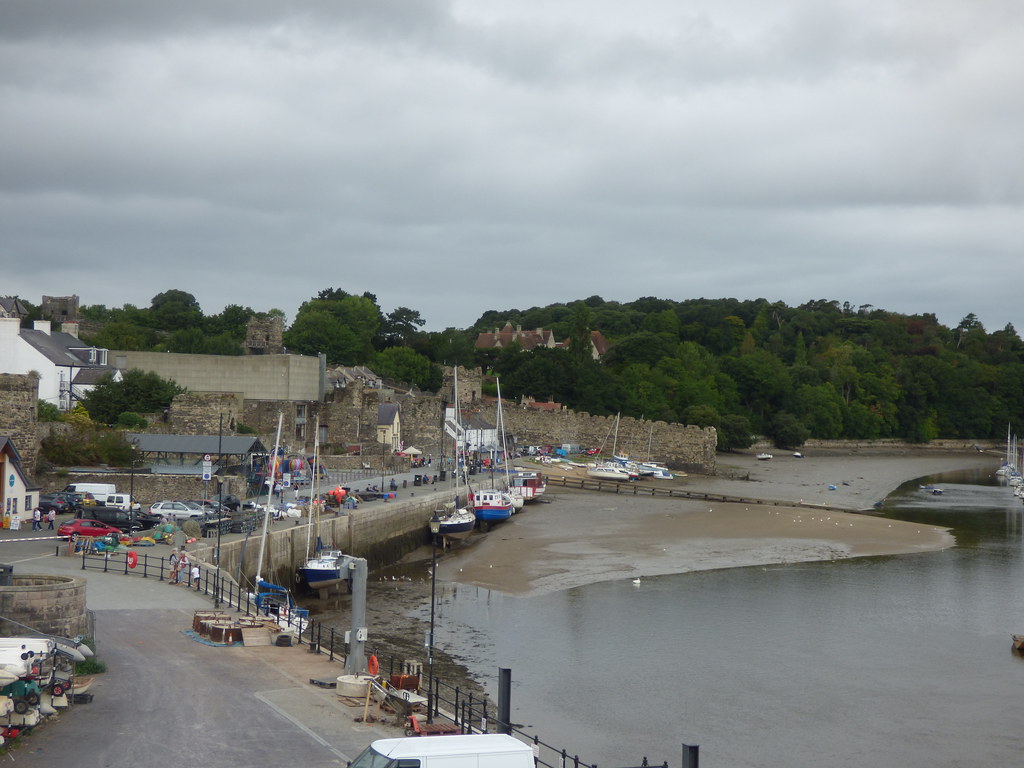 Conwy Bridge Conwy Quay Conwy Town Walls near Lower Gate Street a