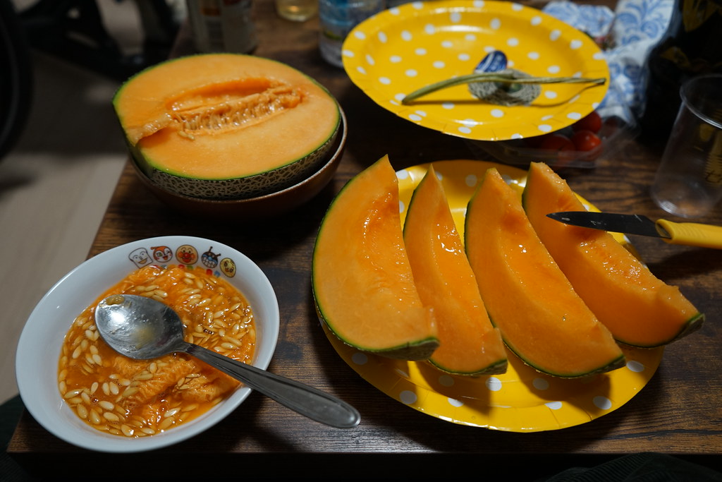 Yubari King Melon Melons are very expensive in Japan, this… Flickr