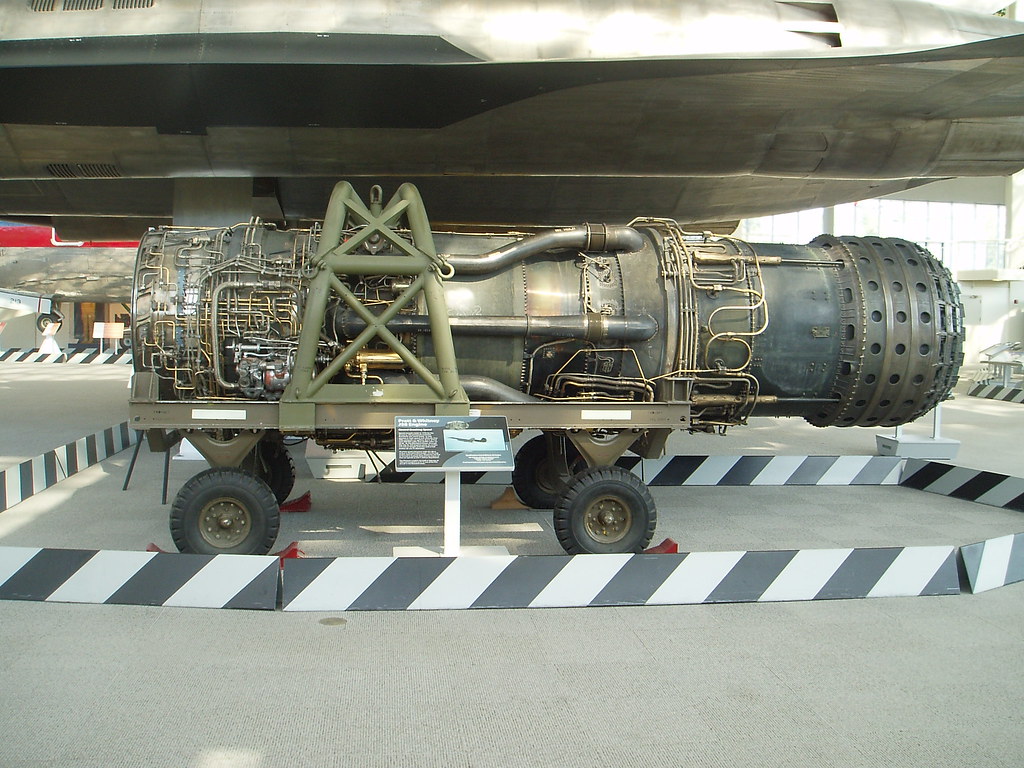 Pratt & Whitney J58 engine, used on the SR-71 (Blackbird) - a photo on