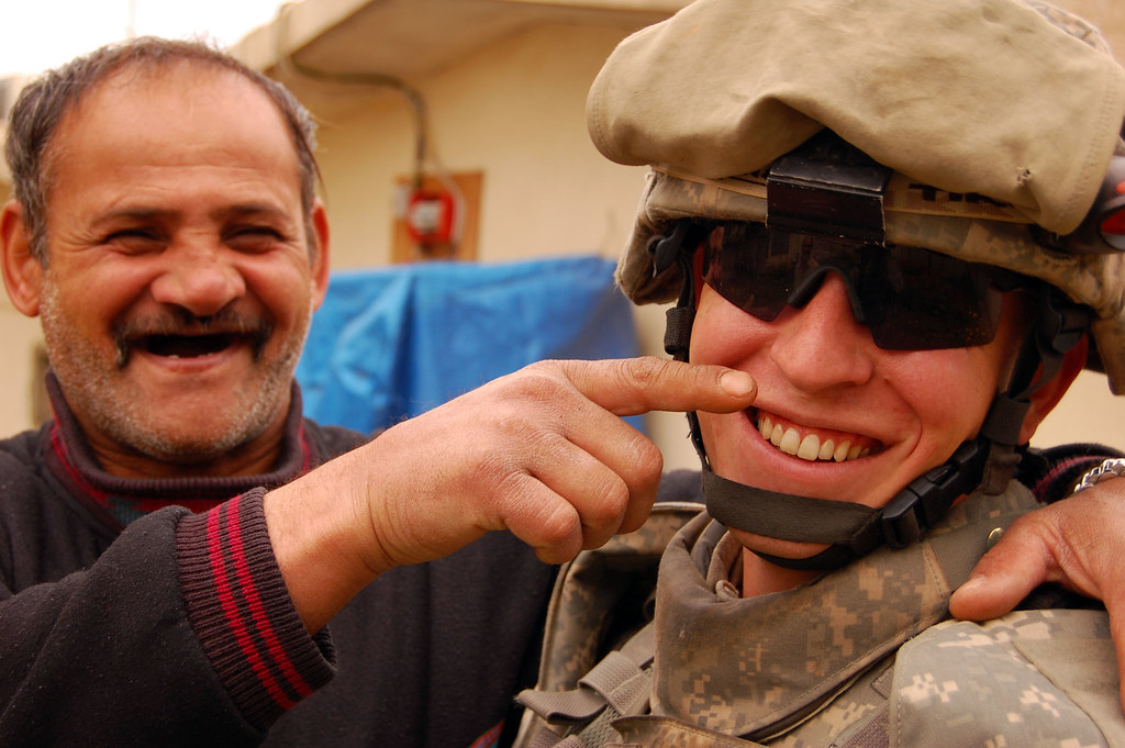 Iraqi telling a soldier to smell his finger Iraq soldier kylekeihn