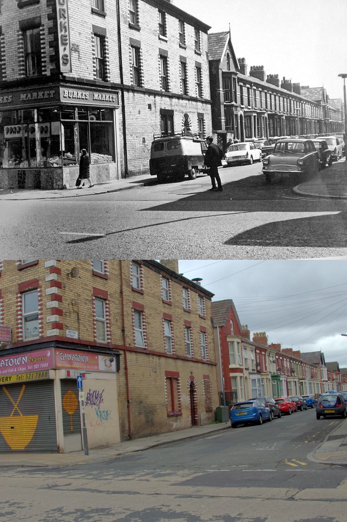 Ireton Street, Walton, 1967 and 2018 Keith Jones Flickr