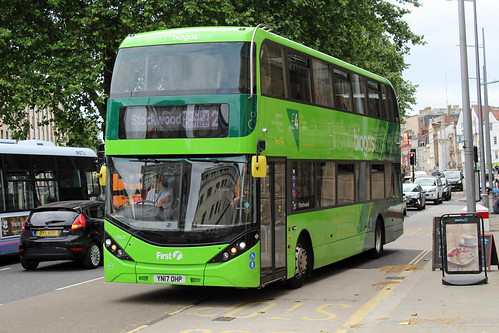 First Bristol YN17 OHP, Scania N-series in City Centre, Br ...
