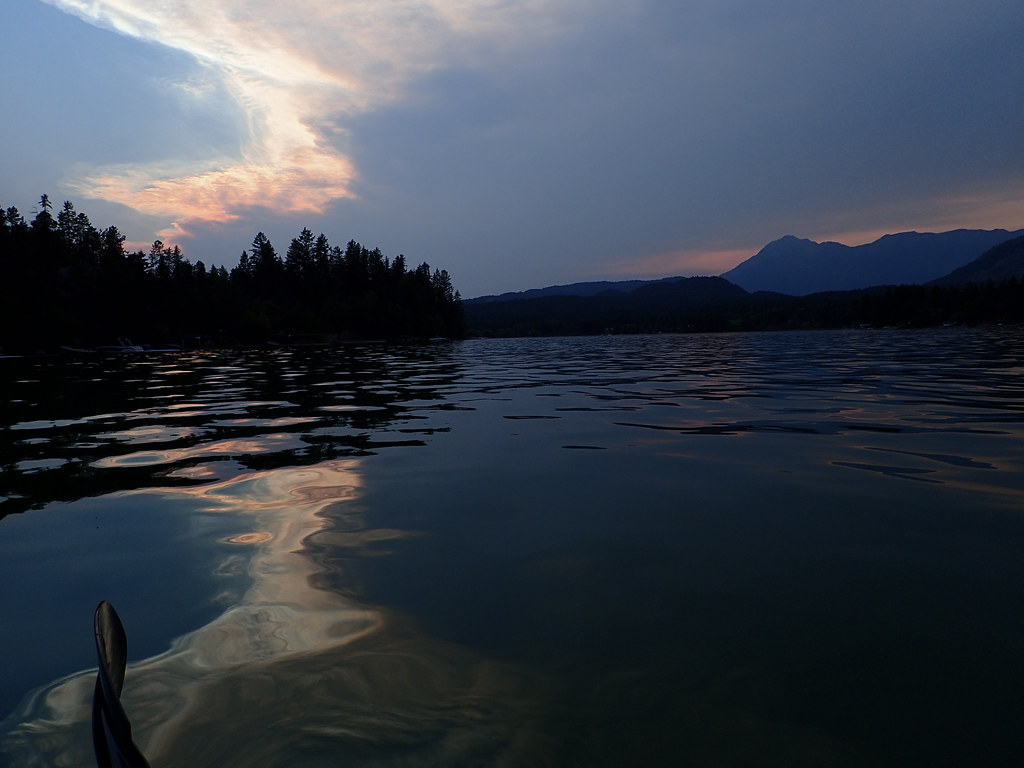 Tie Lake, BC kayaking Tue.Jul.31.2018 almost 9pm Flickr