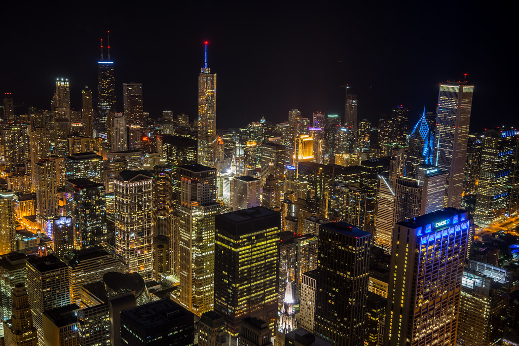 ChiCity At Night Skydeck Willis Tower Chicago, IL