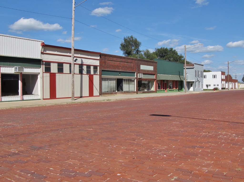 Madison, Kansas Red brick street Downtown Madison Jasperdo Flickr