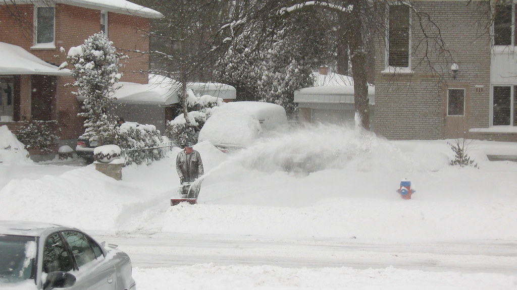 Snowblower in action Oakville ON chapstickaddict Flickr
