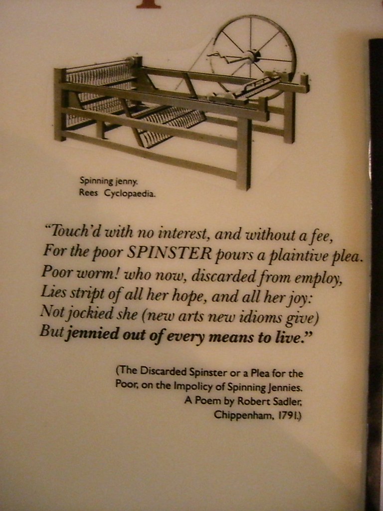 Spinning Jenny poem in Trowbridge museum Wendy House Flickr