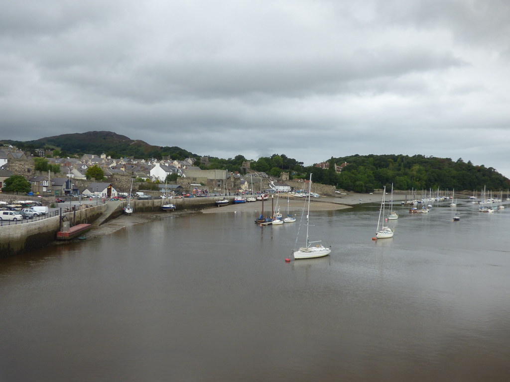 Conwy Bridge Conwy Quay Conwy Town Walls near Lower Gate Street a