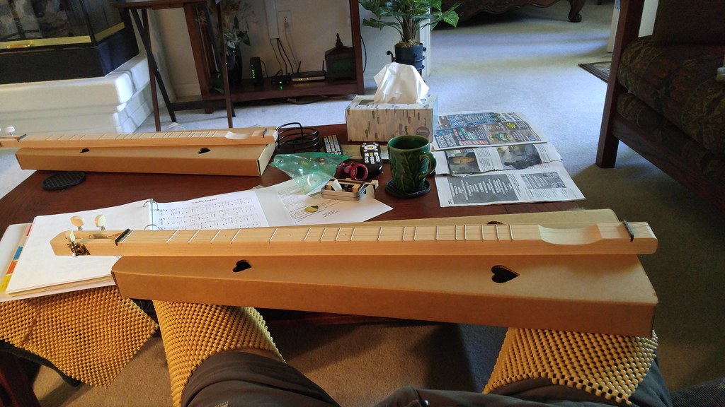 Cardboard Dulcimer Assembled two cardboard dulcimer's for … Flickr