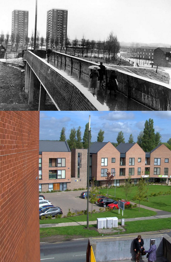 Childwall Valley Road, Belle Vale, 1970s and 2018 Keith Jones Flickr