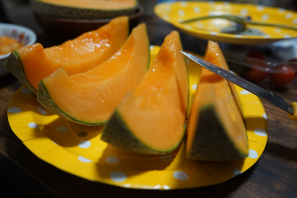 Yubari King Melon Melons are very expensive in Japan, this… Flickr