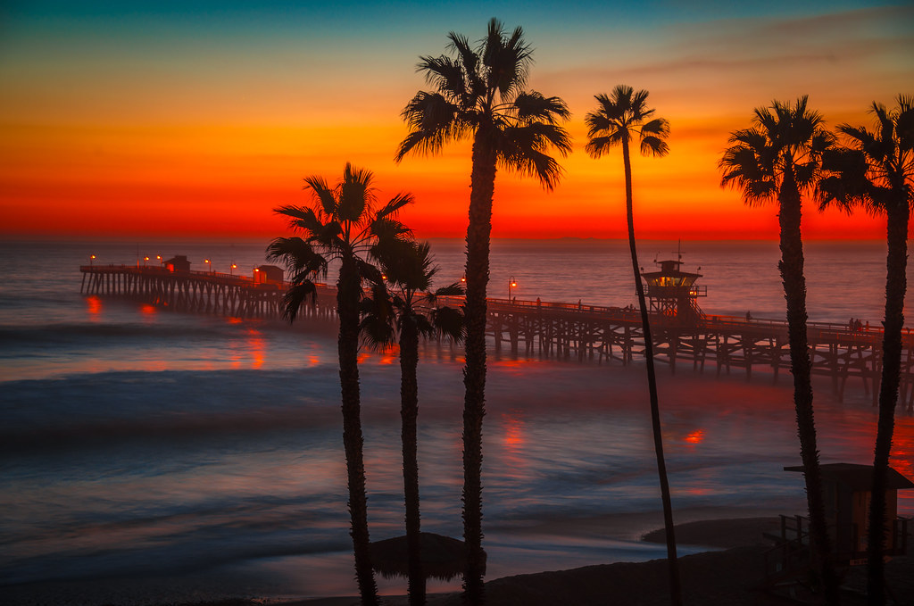 San Clemente Pier Palm Trees California Landscape Seascape… Flickr