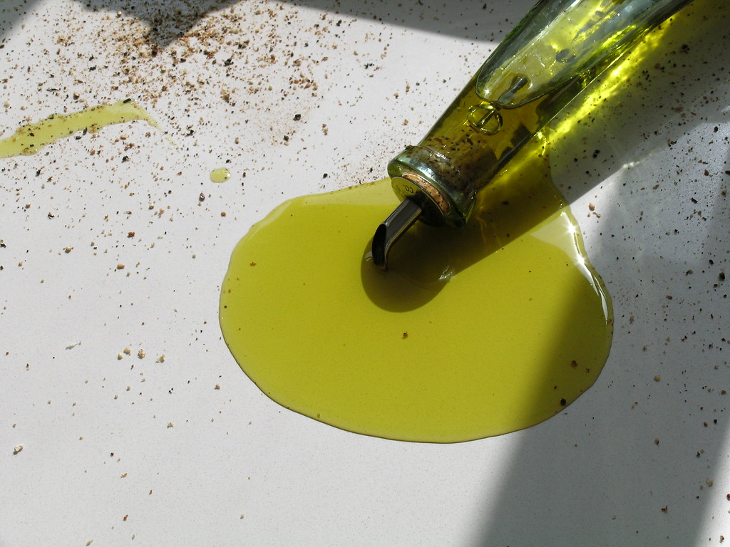 Spilled olive oil and bread crumbs This morning in our kit… Flickr