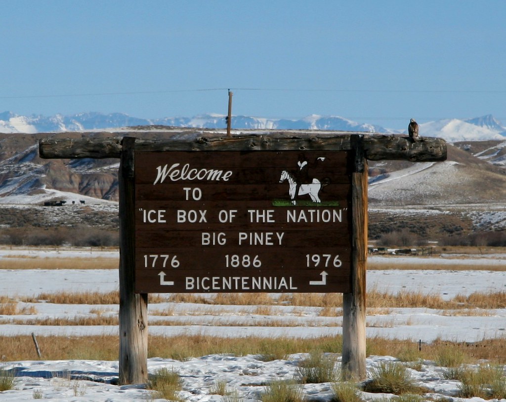 Big Piney, Wyoming Note Bald Eagle on sign. Not to bad up … Flickr