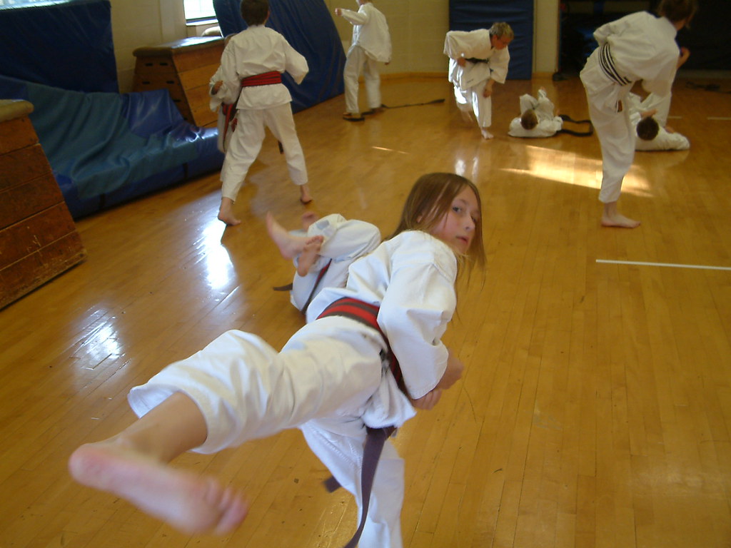 Shotokan Yoko Geri Kekomi (side thrust kick) A brown belt … Flickr