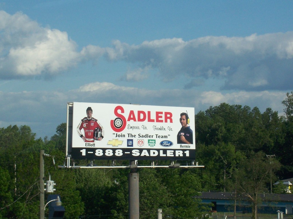 A billboard for Sadler truck stop in Emporia, VA mandysuemccaul Flickr