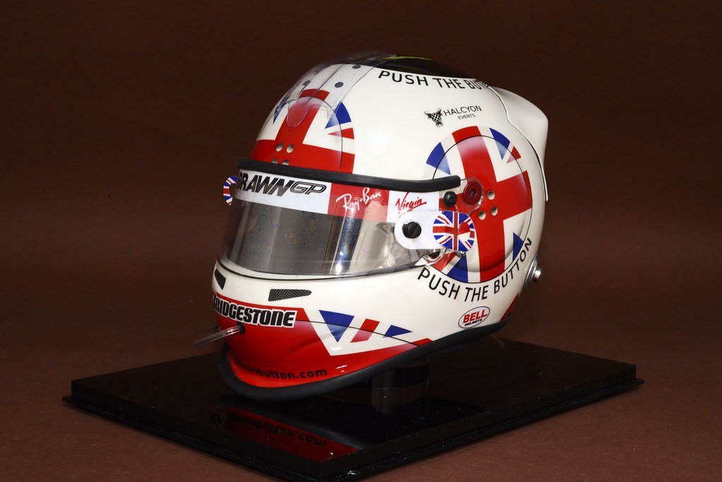 Jenson Button 2009 Push the Button Helmet British GP Flickr