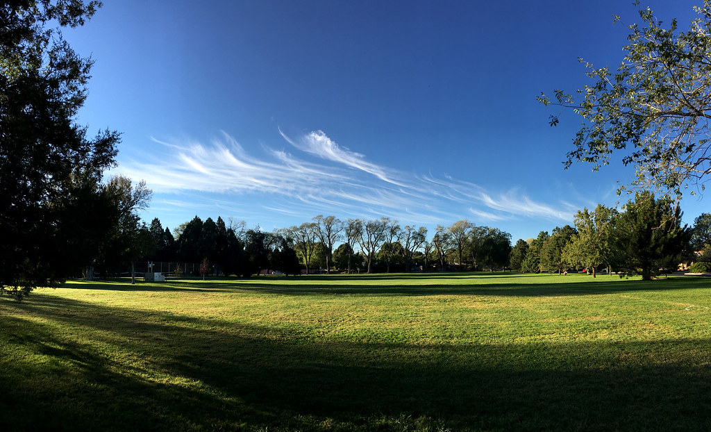 My neighborhood in Albuquerque with iPhone Altura Park. New Mexico