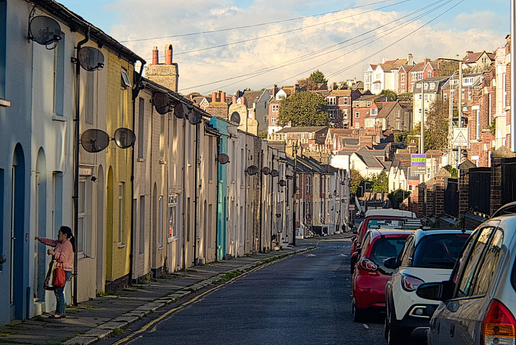 Attempting an entry, Stonefield Road, Hastings. Fuji 55mm … anthony
