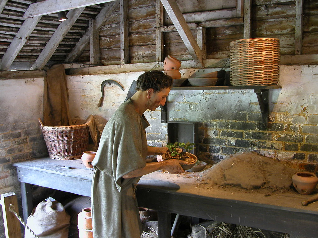 Reconstructed gardeners hut at Fishbourne This is reconstr… Flickr