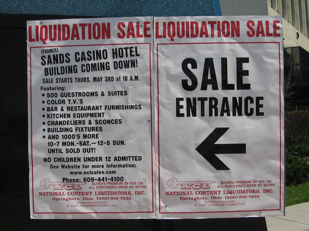 Sands Casino Liquidation Signs 7 iirraa Flickr