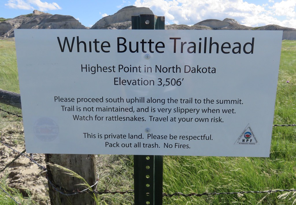 White Butte Trailhead Sign (Slope County, North Dakota) Flickr