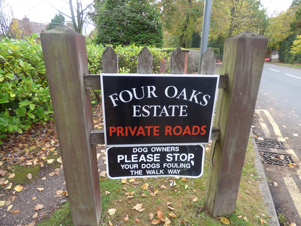 Four Oaks Estate sign at Hartopp Road Four Oaks Road, Four Oaks