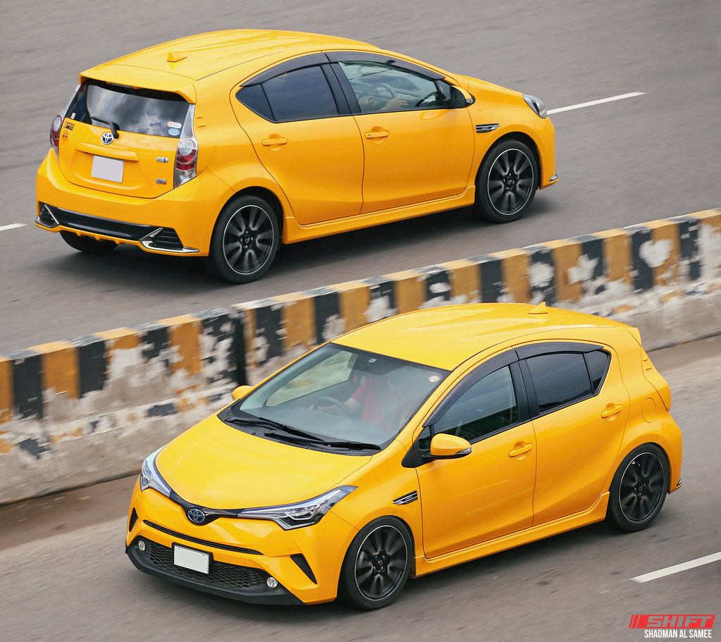 Toyota Aqua with CHR fascia, Bangladesh. Airport Rd 2018… Flickr