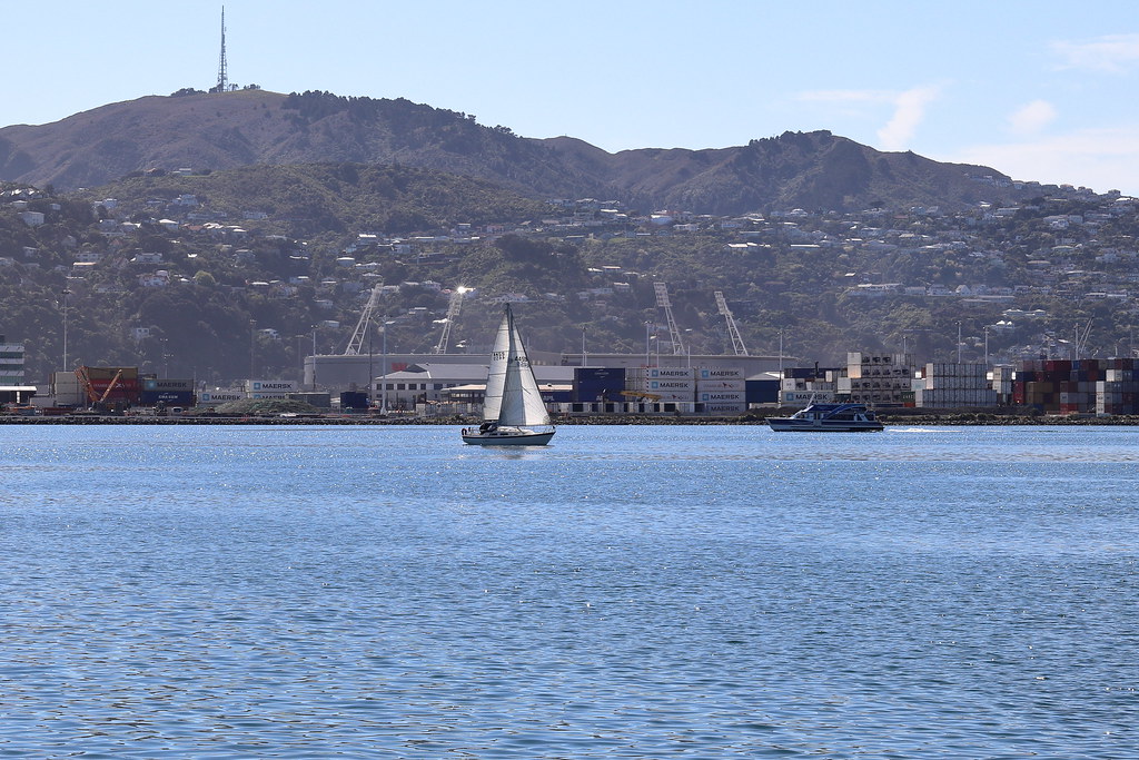 Wellington Harbour IMG_4002a Yacht and Days Bay Ferry pa… Flickr
