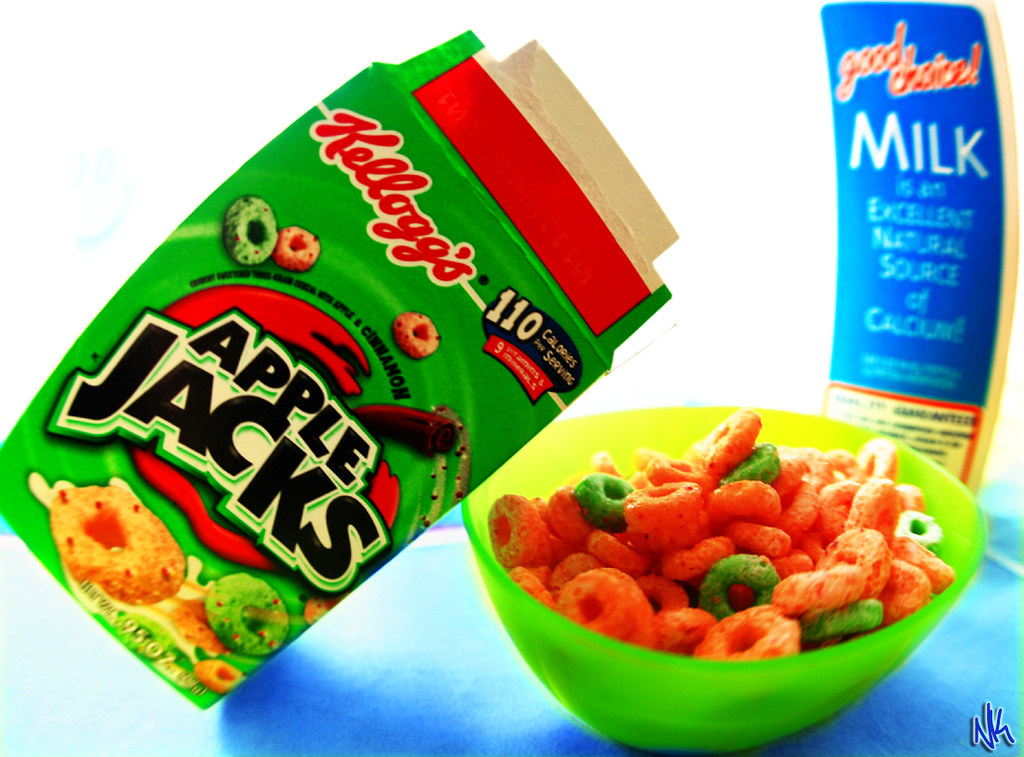 Apple Jacks Just for fun.. ) I love this cereal!! woo hoo… Flickr