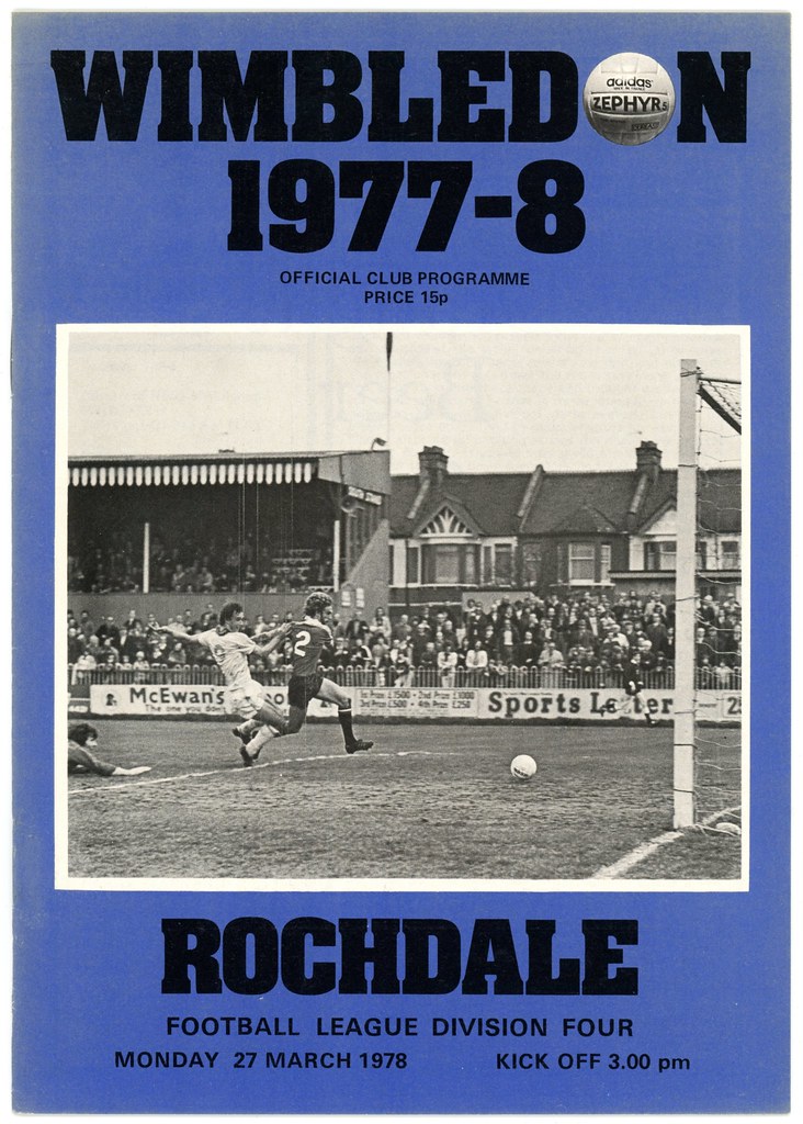 WIMBLEDON v ROCHDALE 197778 derek Flickr