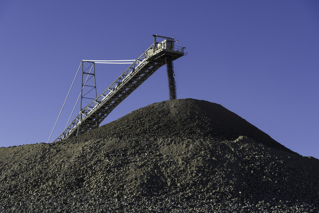 Nevada Northern RR, KGHM Robinson Mine Conveyor dumping pu… Flickr