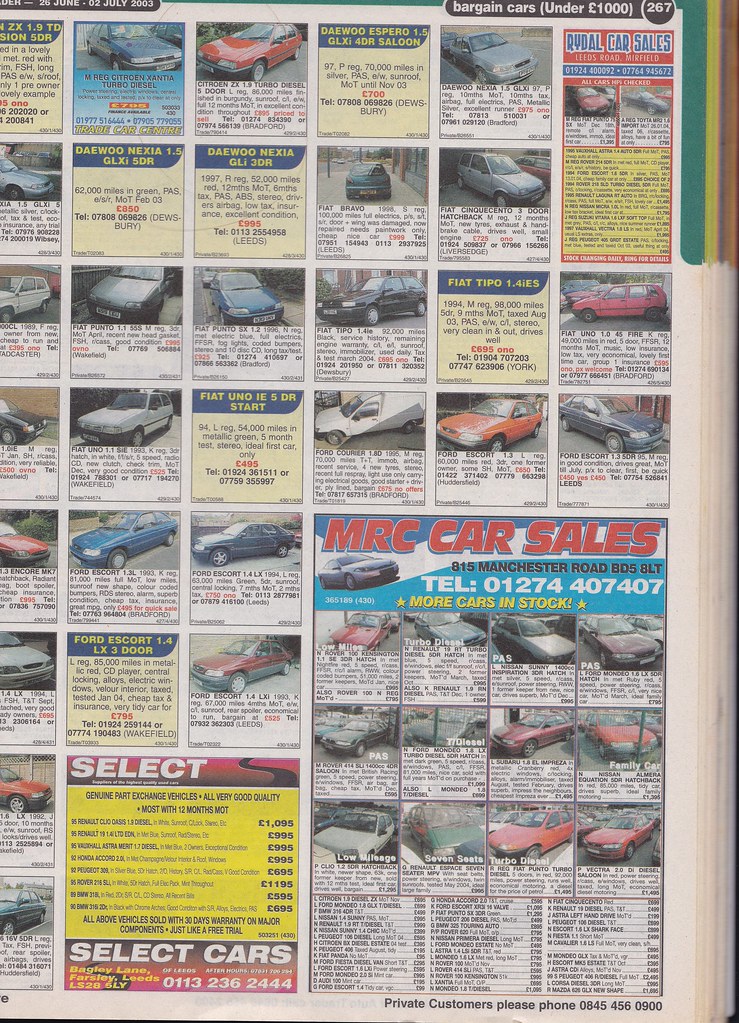 Bargain Cars (Under £1000) Yorkshire Auto Trader 26th Ju… Flickr