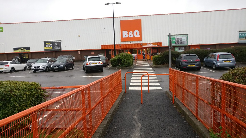 B&Q from the shared use path along A30 Winchester Road Flickr