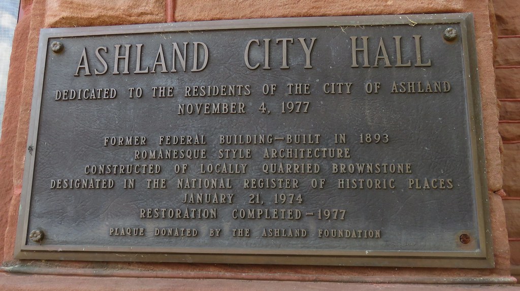Ashland, Wisconsin City Hall Plaque Built in 1893, this lo… Flickr