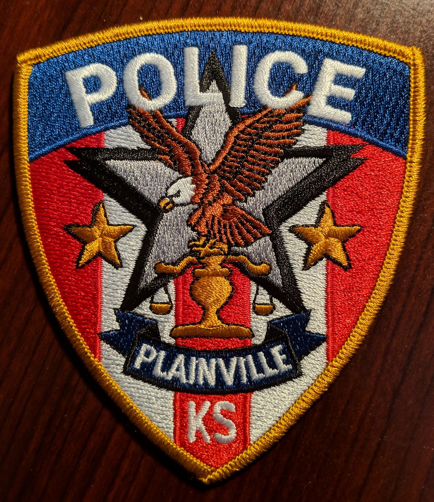 Plainville KS Police Department Shoulder Patch Kansas Law