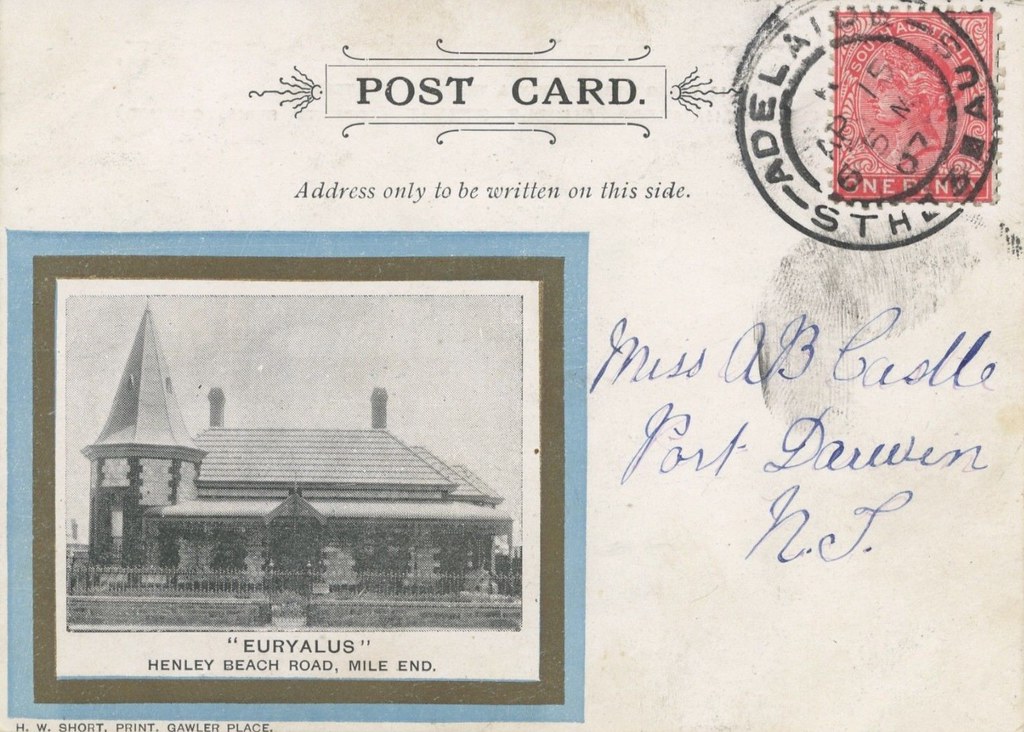 Postcard featuring 'Euryalus', Henley Beach Road, Mile End… Flickr