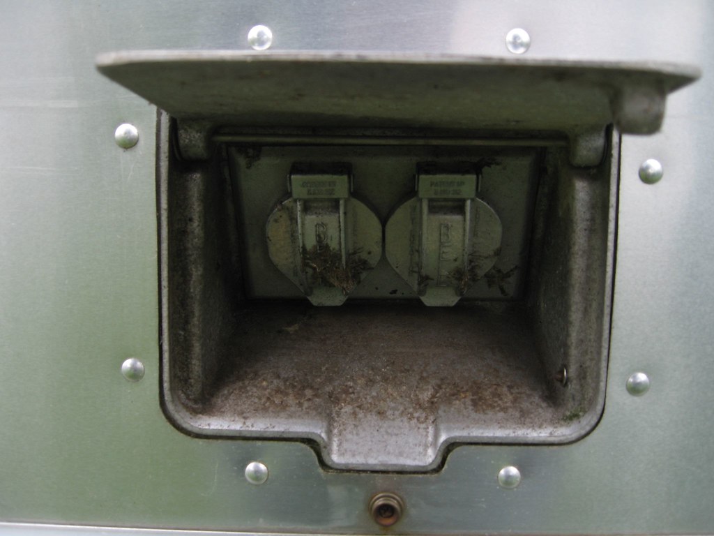 Airstream trailer 036 Exterior outlets, cover open Flickr