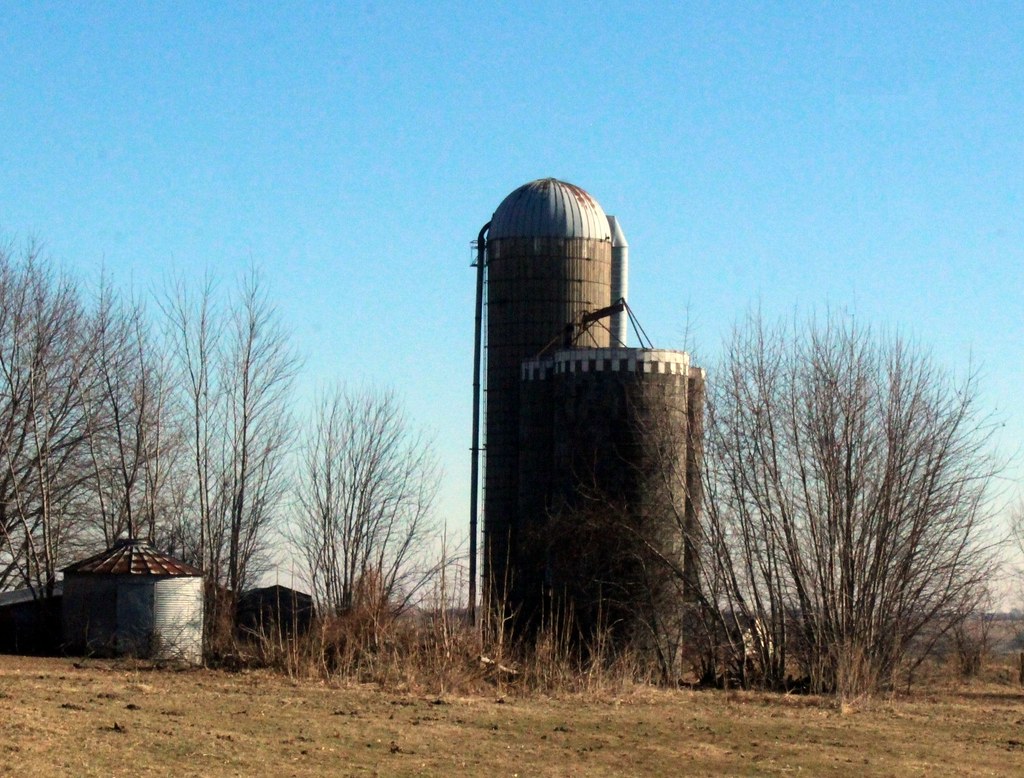 Marshall County, Iowa, Abandoned Farmstead, Silos, Grain Bin a photo