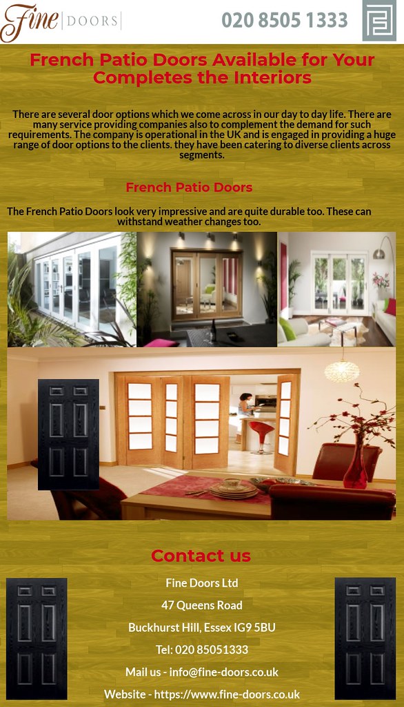 French Patio Doors Available for Your Completes the Interi… Flickr