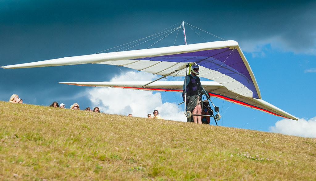 Hang Glider Hang glider setting off from Mt Tamborine. Simon Morris