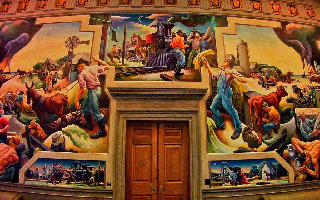 Jefferson City Missouri State Capitol The House Lounge Mural a