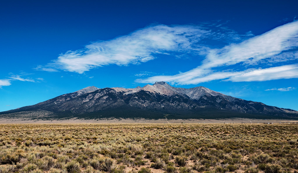 Tip of Mount Blanca from Alamosa, CO, October 3, 2018 Flickr