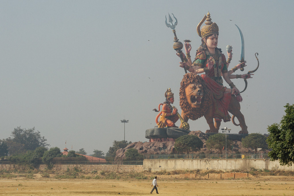 Giant Durga Statue, Vrindavan India a photo on Flickriver