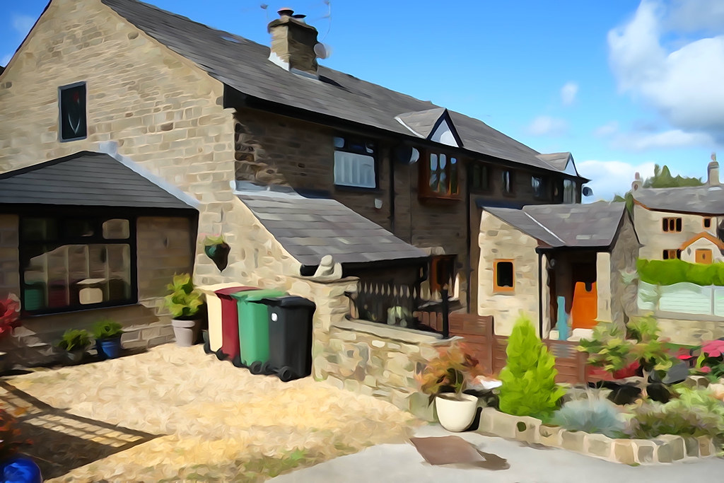 Horrocks Fold, Bolton, watercolour effect. Kevan Butcher Flickr